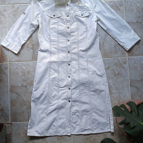 Bogner Fire + Ice white shirt dress like new, size S