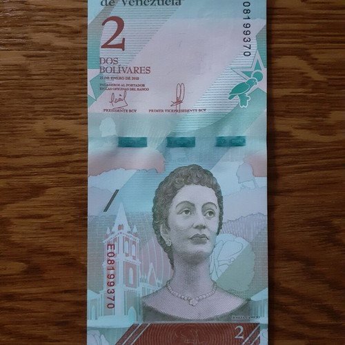 Βενεζουέλα 2 Bolivares χαρτονόμισμα 2018, UNC