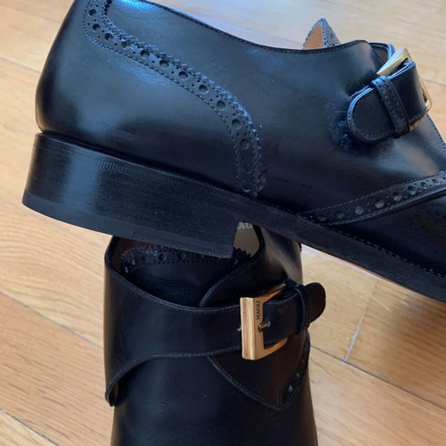 Bruno Magli shoes new, size 11.5, brown suede and black leather
