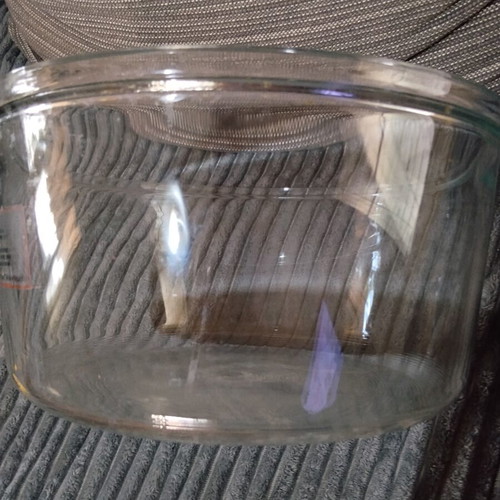 Pyrex bowl used, diameter 33 cm height 17 cm for robot