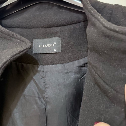 Short black Zara coat like new, size S