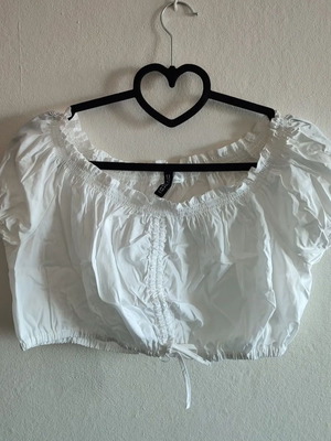 H&M white cottagecore top new, size XL