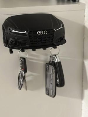 3D Audi Key Holder wall-mounted premium style like new, black