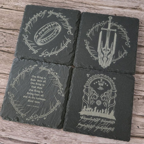Lord of the Rings new volcanic stone coaster set