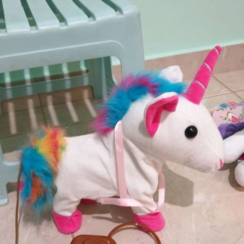 Unicorn toys like new, set of two with remote-controlled walking