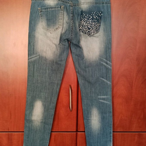 Girls' denim jeans size S blue like new