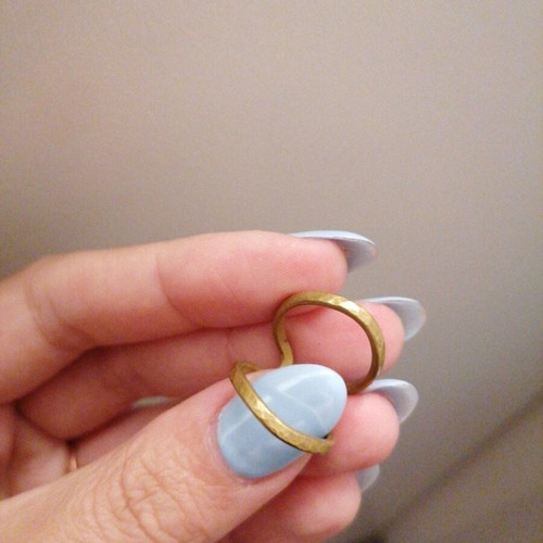 Gold-colored ring used, handmade size 17-18