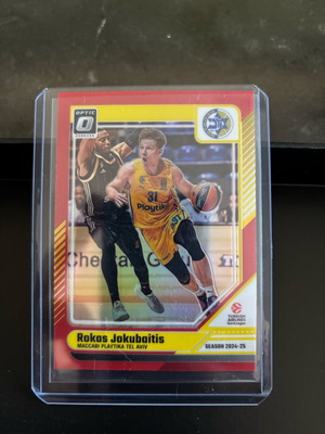 EuroLeague Card Rokas Jokubaitis Red Prizm new