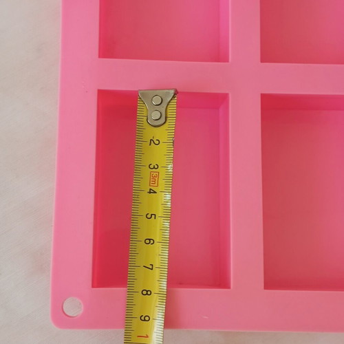 Silicone Mold 6-Compartment Rectangular Pink, like new
