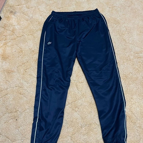 Lacoste sport tracksuit size M black and white new