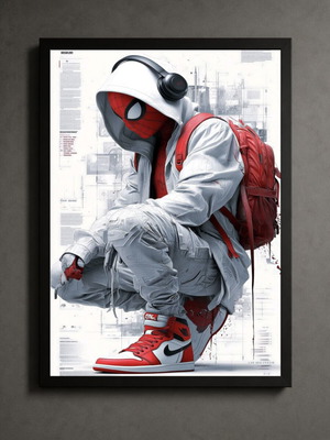 Spiderman framed poster 30x40cm