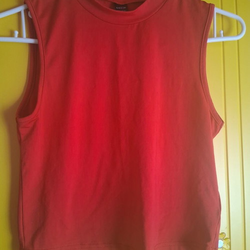 Red sleeveless crop top Shein like new