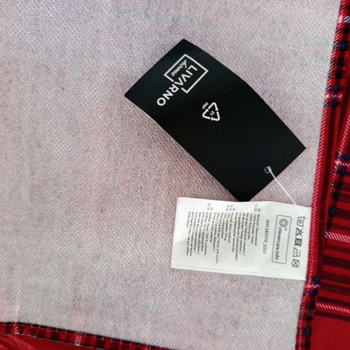 Livarno Home red checkered tablecloth new, stain-resistant 160x128 cm