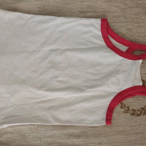 Girls' sleeveless top used, white, size 6