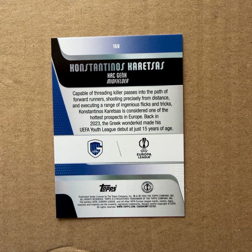 Topps Flagship Rookie Konstantinos Karetsas Silver Foil like new