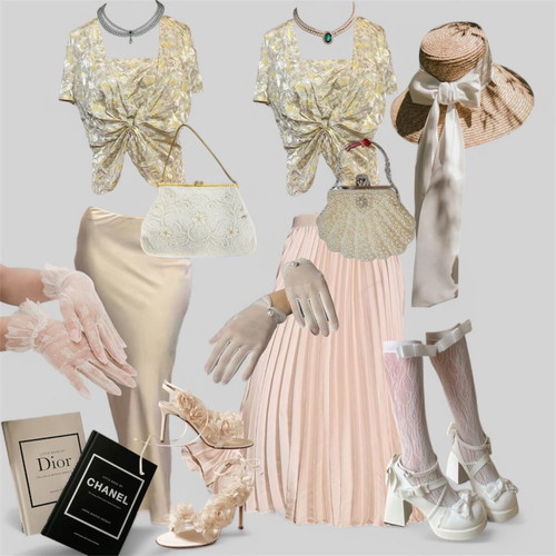 Vintage satin blouse Miracle Romantic like new, size S/M, beige multicolor