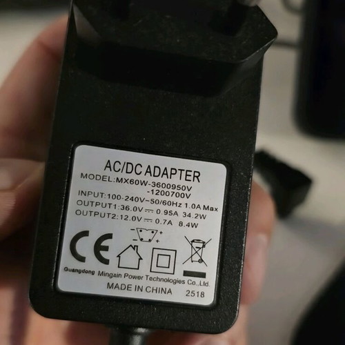 Magcubic HY300Pro MX60W-3600950V-1200700V power adapter