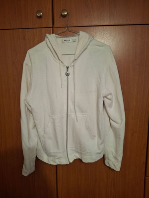 Mexx Fashion white hoodie zipper sweatshirt like new size M