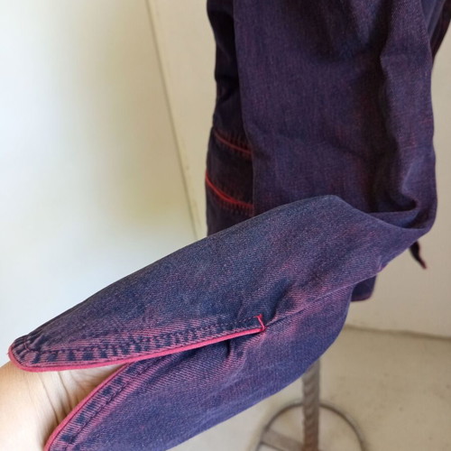 MM6 Womens Jeans Jacket blazer blue red like new