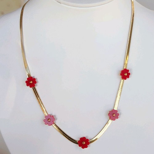 Steel Necklace New, Gold and Silver Colors