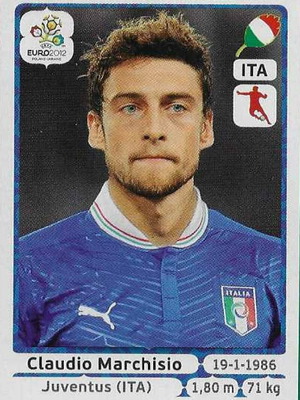 Panini UEFA Euro 2012 Claudio Marchisio Italy sticker like new