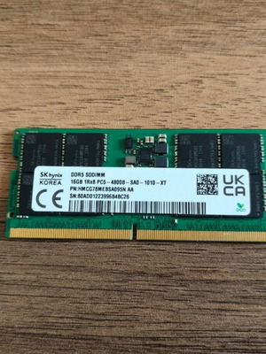 SK Hynix 16GB DDR5 4800MHz SODIMM μνήμη RAM για laptop σαν καινούργιο