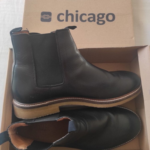 Chicago men's leather blue boots size 45 like new