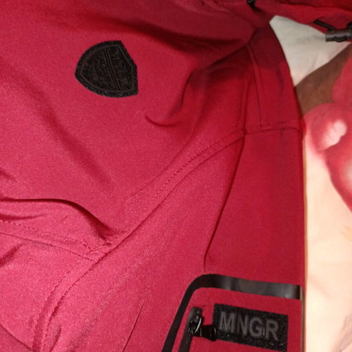 Manager red spring windbreaker jacket new, size XL