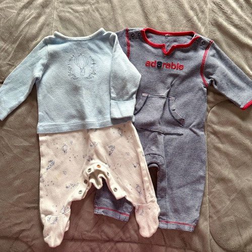 Бебешки дрехи Mothercare употребявани, гащеризони 0-1 и 1-3 месеца