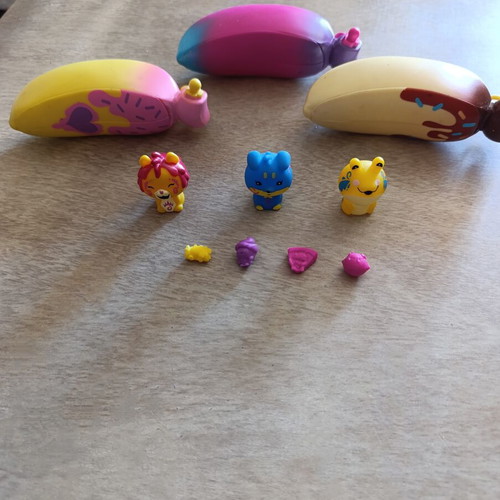 Go Bananas figures used, miniatures with animals and dolls