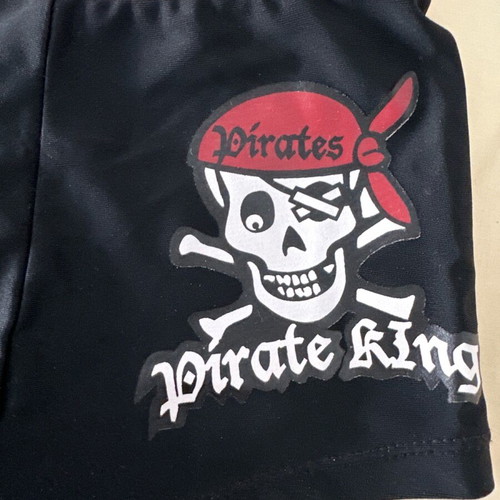 Children's swimsuit with hat, like new, pirate style, size 12-18 months