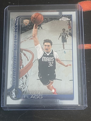 Cooper Flagg RC Topps Chrome basketball card