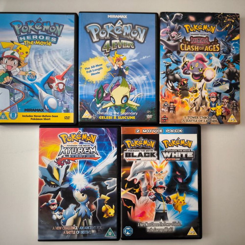 Pokemon Movie Collection DVD Bundle Lot, 6 movies