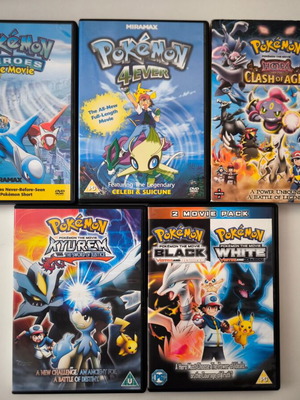 Pokemon Movie Collection DVD Bundle Lot, 6 movies