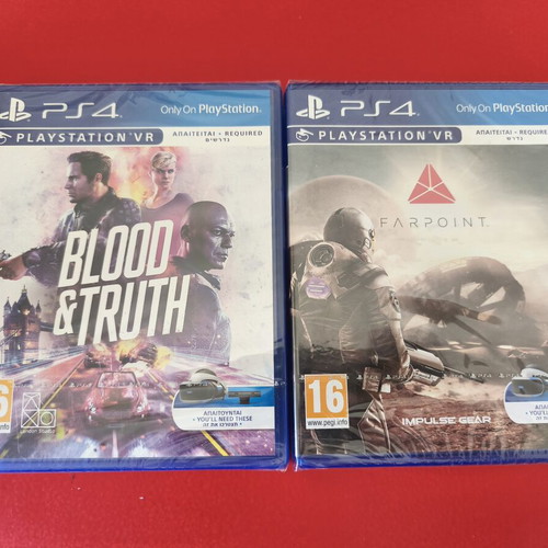 Blood and Truth and Farpoint PS4 games pack for PlayStation VR, sealed