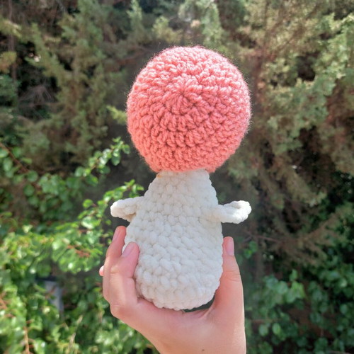 Handmade crocheted goose with hat made to order