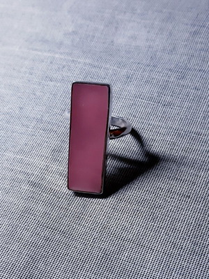 Handmade Rosa ring silver 925 with pink enamel new