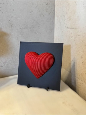 Wall Art Layered Heart 18 x 18 cm