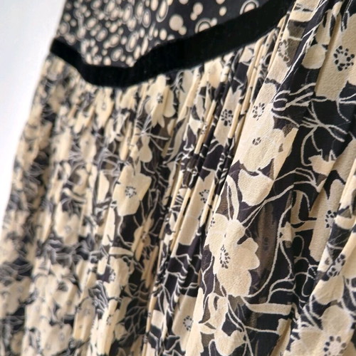 Twin-set Simona Barbieri Silk Skirt 100% New Floral Polka Dot