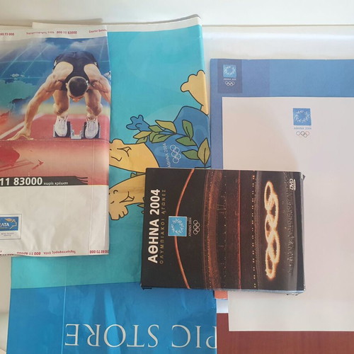 Athens Olympics 2004 collectible lot used with DVD, tickets, souvenirs