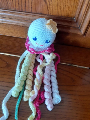 Handmade knitted octopus doll new
