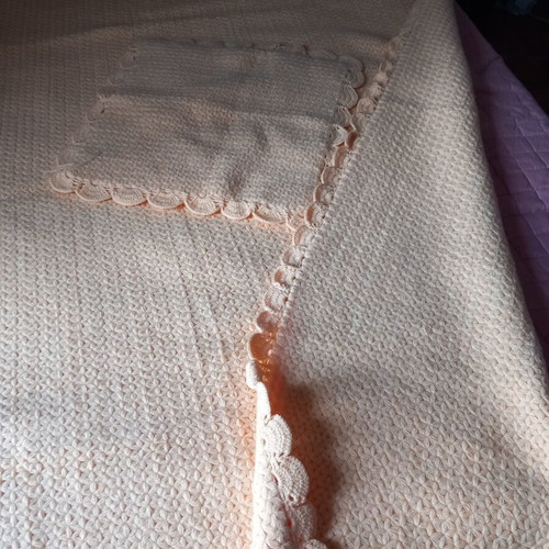 Handmade double yellow soft blanket 160x200
