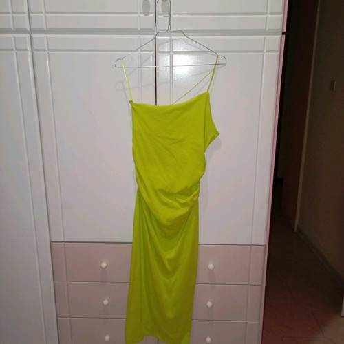 Zara midi dress lime new, size M