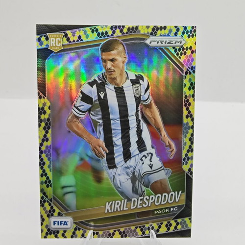2025-26 Panini Prizm Fifa Kiril Despodov RC Snakeskin Prizm SSP PAOK card like new