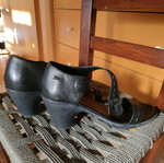 Camper leather black sandals used, size 36