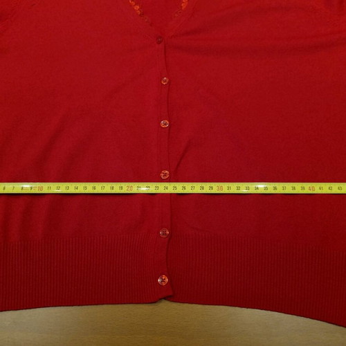 Betty Barclay red cardigan like new UK16 with lace detail