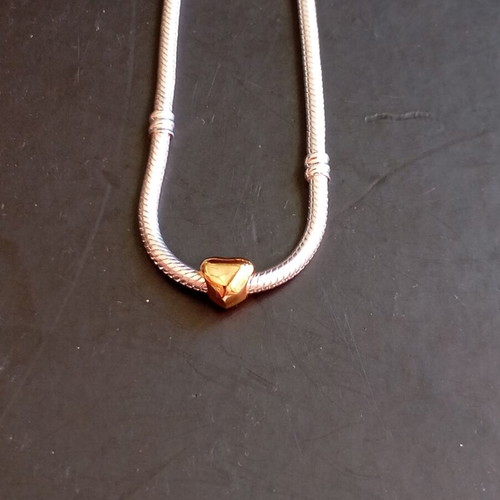 Pandora gold heart stop charm like new