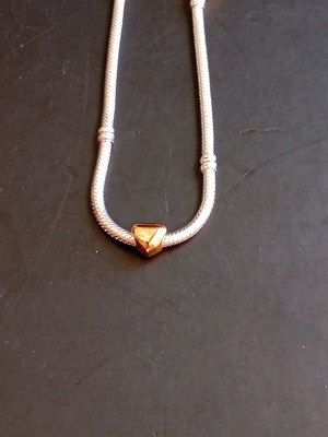 Pandora gold heart stop charm like new