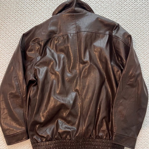 Bershka leather jacket new, brown, size XS