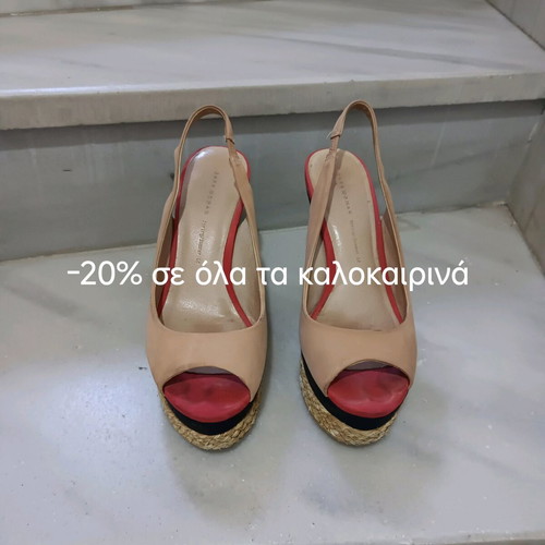 Zara platform shoes used 12cm heel size 38 multicolor